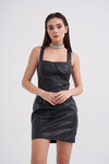 Spice leather dress