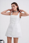 Spice white leather dress